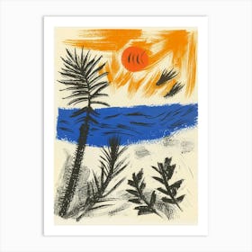 'Sunset On The Beach' 1 Art Print