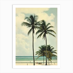 Fort Lauderdale Beach Florida Vintage Art Print