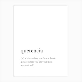 Querencia Definition Art Print