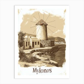 Mykonos Classic-style poster Art Print