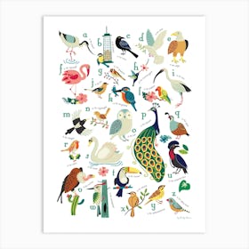 Bird Alphabet Art Print