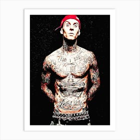 travis barker Blink 182 Art Print