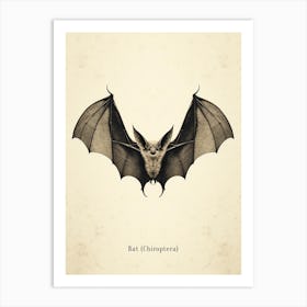 Vintage Bat Poster Art Print