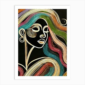 Woman'S Face Art Print