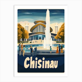 Aihrgdesign A Retro Travel Poster For Chisinau 2 Art Print