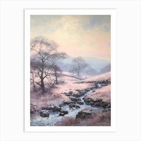 Dreamy Winter Painting Dartmoor National Park England 4 Art Print