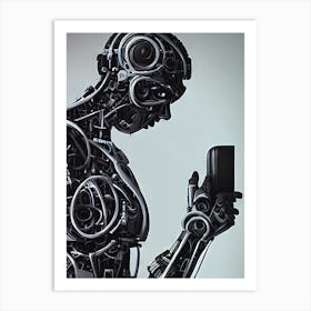 Robot Portrait Art Print