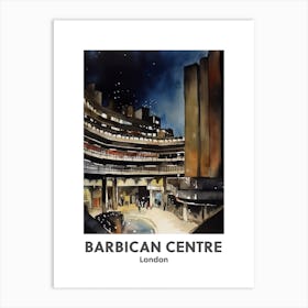 Barbican Centre, London 6 Watercolour Travel Poster Art Print