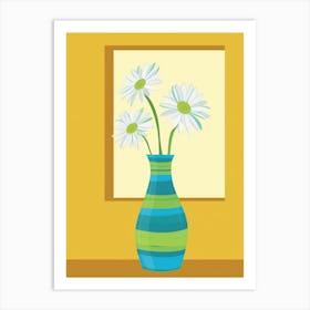 Daisies In A Vase 6 Art Print