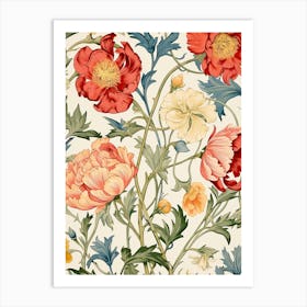 Floral Wallpaper Pattern 16 Art Print