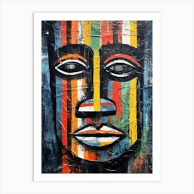 Tribal Treasures; Masked African Odyssey Art Print