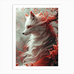 Beautiful Fantasy White Fox 6 Art Print