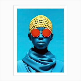 Vibrant Void: Afrofuturist Vogue Chronicles Art Print