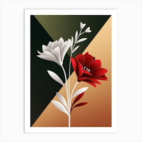 Abstract Flowers 1 Art Print