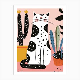 Cactus Cat 3 Art Print