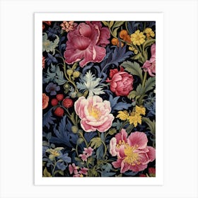 Floral Wallpaper 108 Art Print