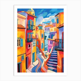 Valletta Malta 4 Fauvist Painting Art Print