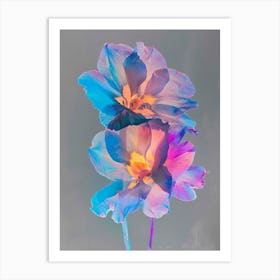 Iridescent Flower Forget Me Not 2 Art Print