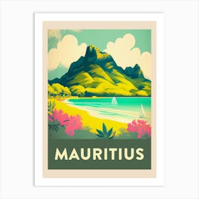 Mauritius Vintage Travel Poster Art Print