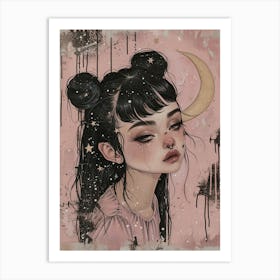 Moon Girl Art Print