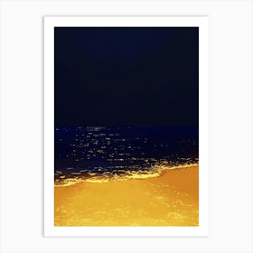 Beach At Night Art Print