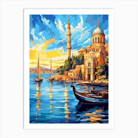 Ortaky Mosque Pixel Art 9 Art Print