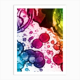 Abstract Watercolor Rainbow 7 Art Print