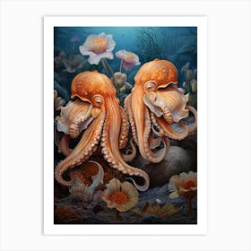 Friendly Octopus 2 Art Print