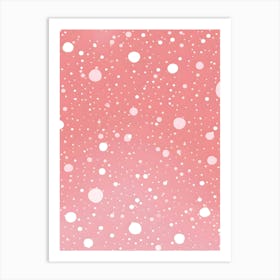 Pink And White Polka Dots Art Print