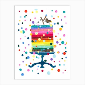 Rainbow Cake  Art Print