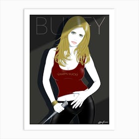 Buffy - Retro 80s Style Art Print
