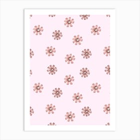 Delicate pink flowers Art Print