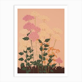 Statice Flower Big Bold Illustration 4 Art Print