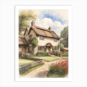 Thatched Cottage Art Print