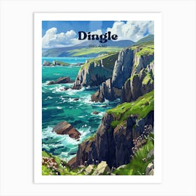 Dingle Ireland Summer Digital Travel Art Art Print