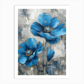 Blue Poppies Art Print