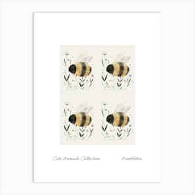 Cute Animals Collection Bumblebee 4 Art Print