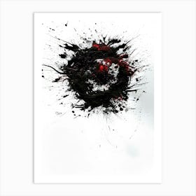 Black Splatter 1 Art Print