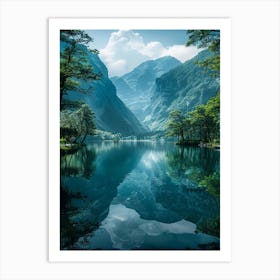 Lake In The Mountains 3 Art Print