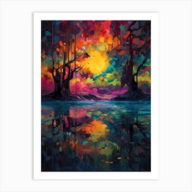 Sunset In The Forest 19 Art Print