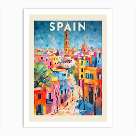 Barcelona Spain 1 Fauvist Painting  Travel Poster Art Print