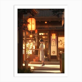 Early Street Walk Art Print