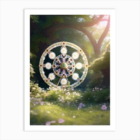 Fairy Wheel In The Forest 4 Art Print