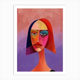 Abstract Woman'S Face 18 Art Print