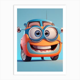 Cartoon Car Art Print