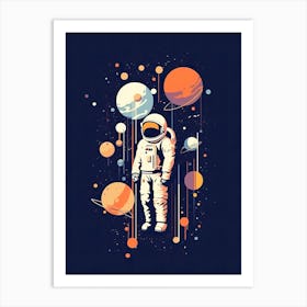 Beyond Earth's Grasp: Astronaut's Ascent Art Print