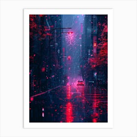 Rainy Night In The City Art Print