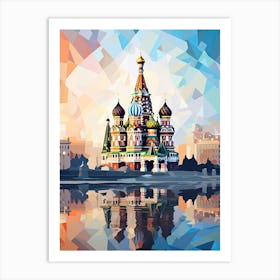 Moscow, Russia, Geometric Illustration 3 Art Print