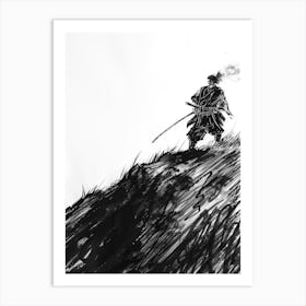 Sketched Black And White 34 Art Print