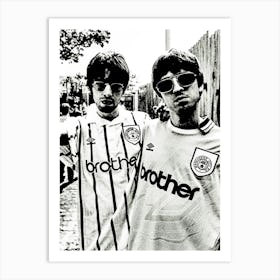 Liam and noel Gallagher oasis band music Art Print